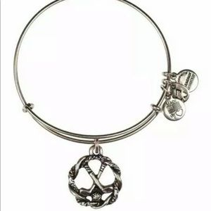 GOLF jewelry!!  Alex & Ani Golf Clubs Silver Charm Bangle Bracelet